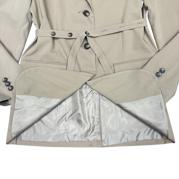 NWT Women's TOPSHOP Belted Waist Trench Blazer Tan | Size 10 - Picture 5 of 10
